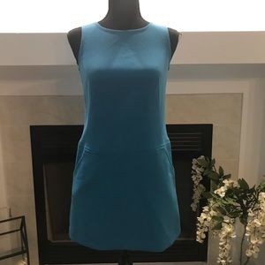 Loft Petite Blue Dress with Pockets